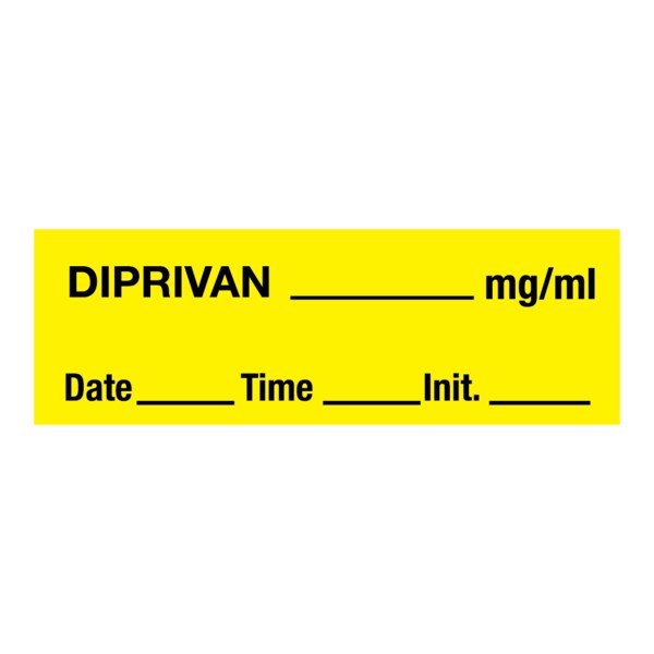 Diprivan_mg/ml DTI 1/2 x 500 Yellow w/Black